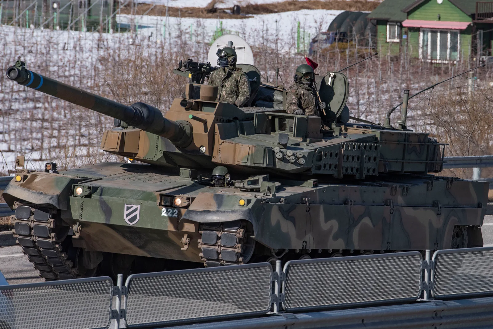 South Korea's K2 Black Panther main battle tank, one of the few 120mm-gun tanks that can fire a guided missile through its main gun