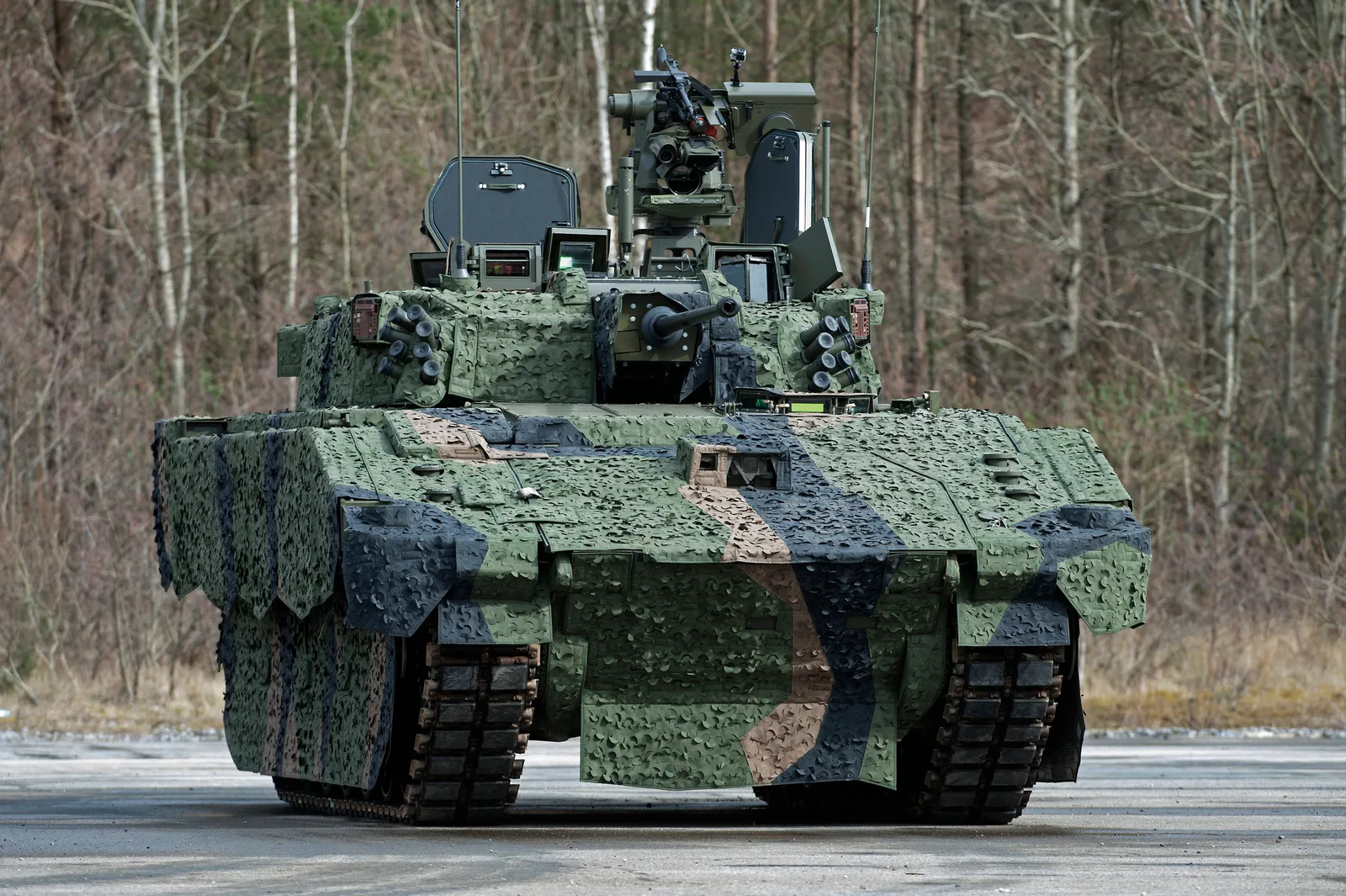An Ajax armored vehicle, Britain's tracked reconnaissance and strike platform.
