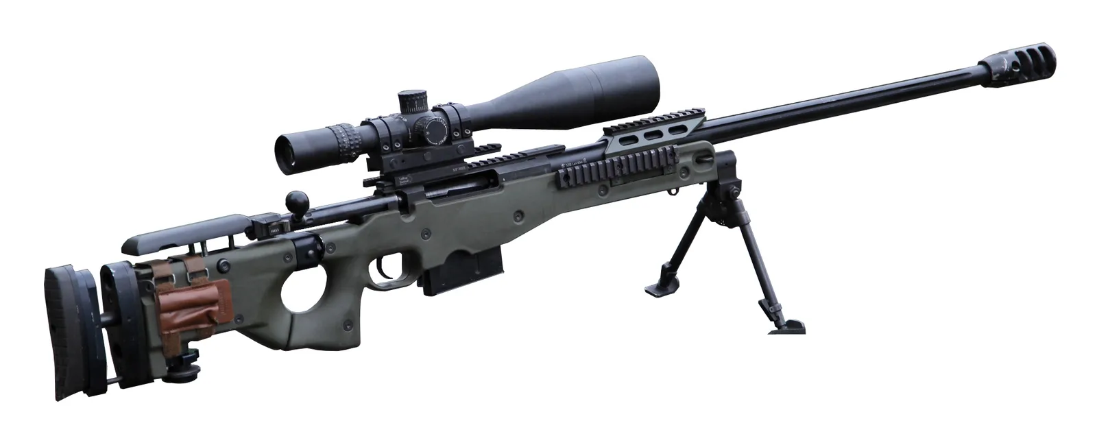 An Accuracy International Arctic Warfare Magnum, Britain's L115A3 sniper rifle.