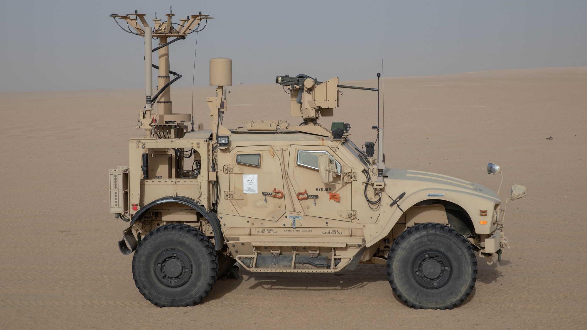 Mobile Low, Slow, Small Unmanned Aircraft Integrated Defeat System training at Camp Buehring, Kuwait