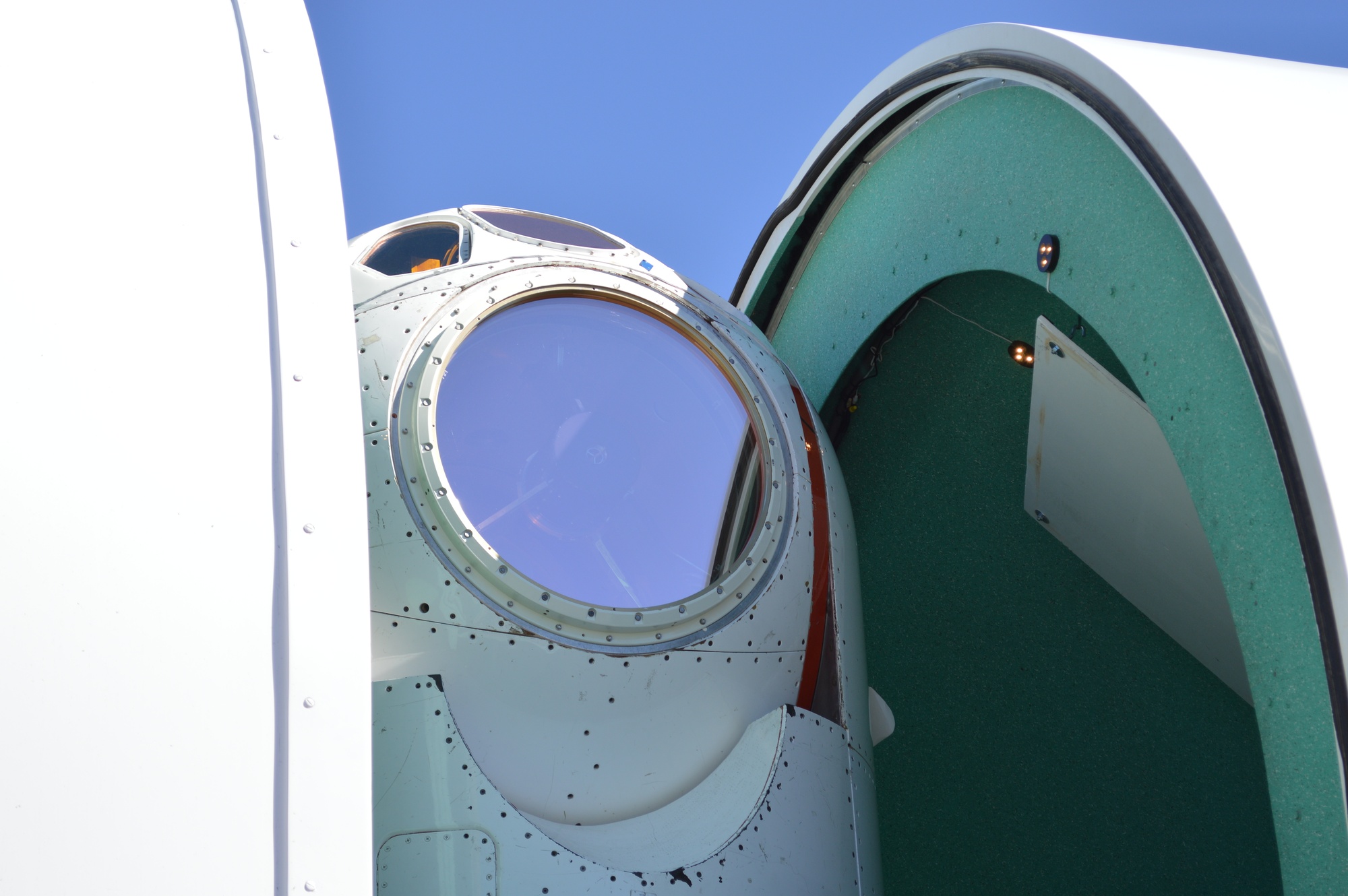 The Air Force Research Laboratory's Demonstrator Laser Weapon System at White Sands Missile Range engaging an air-launched missile target