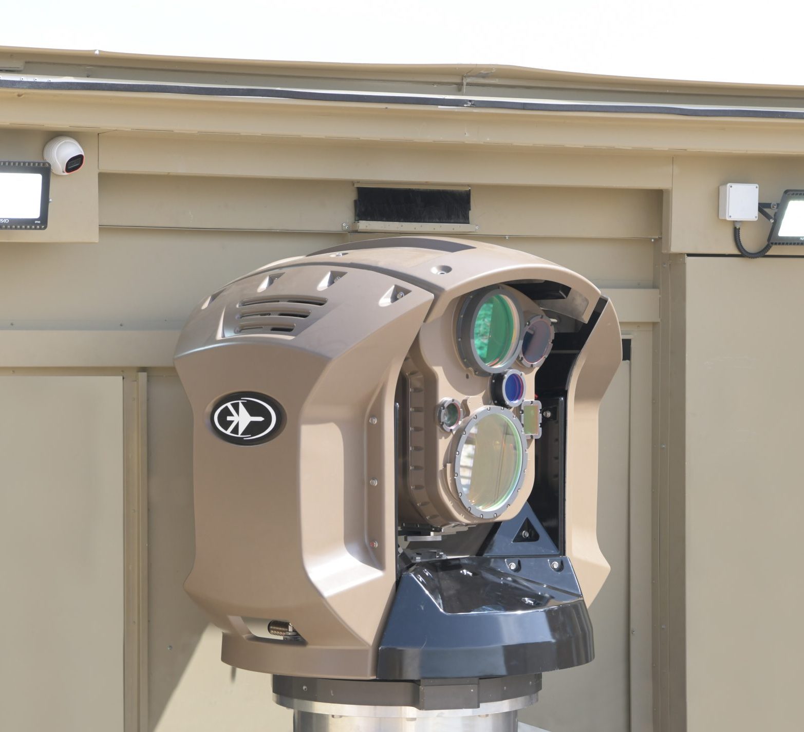 The Rafael Iron Beam laser air-defense system unit on display