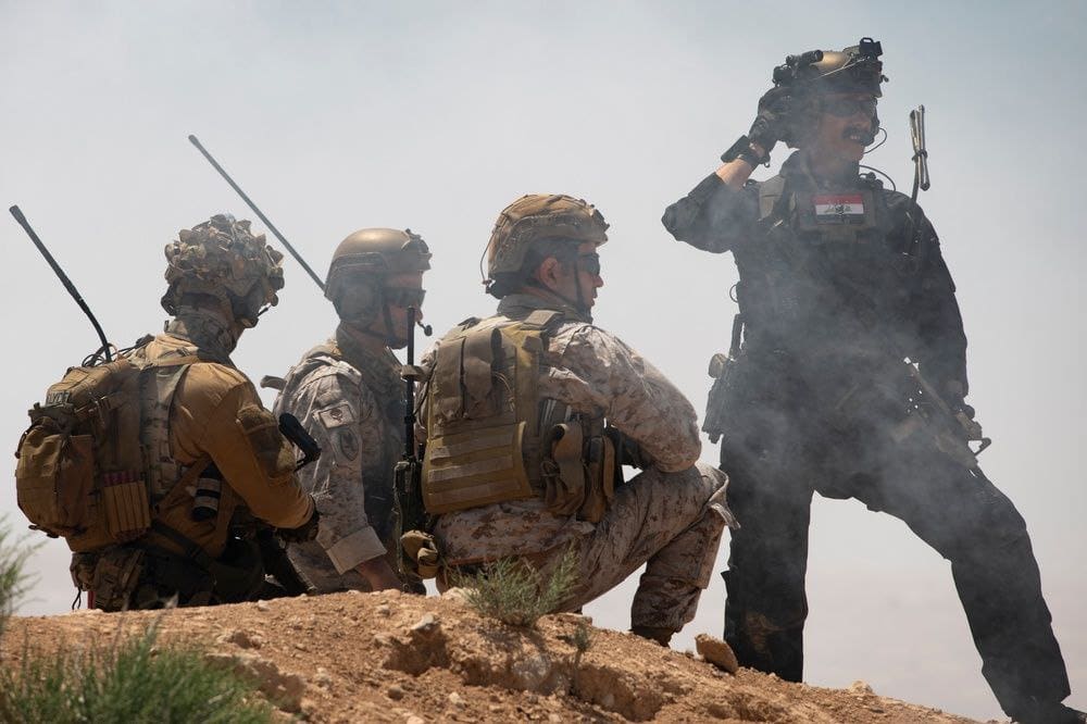 Lebanese special operations forces train alongside Iraqi and French special operations forces during Exercise Eager Lion