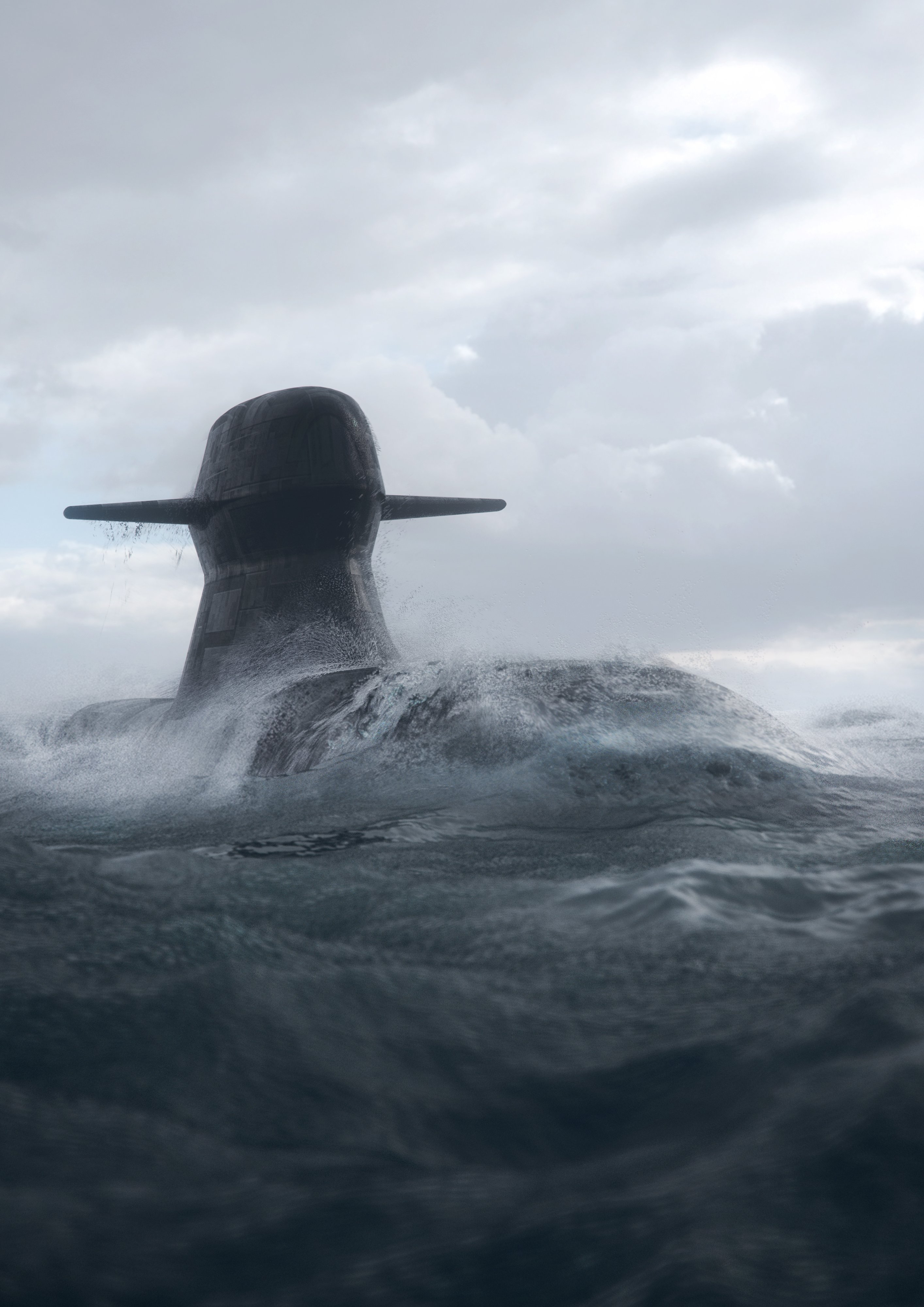 Rendering or press photo of Saab's A26 Blekinge-class submarine associated with Saab's announcement of the Poland order