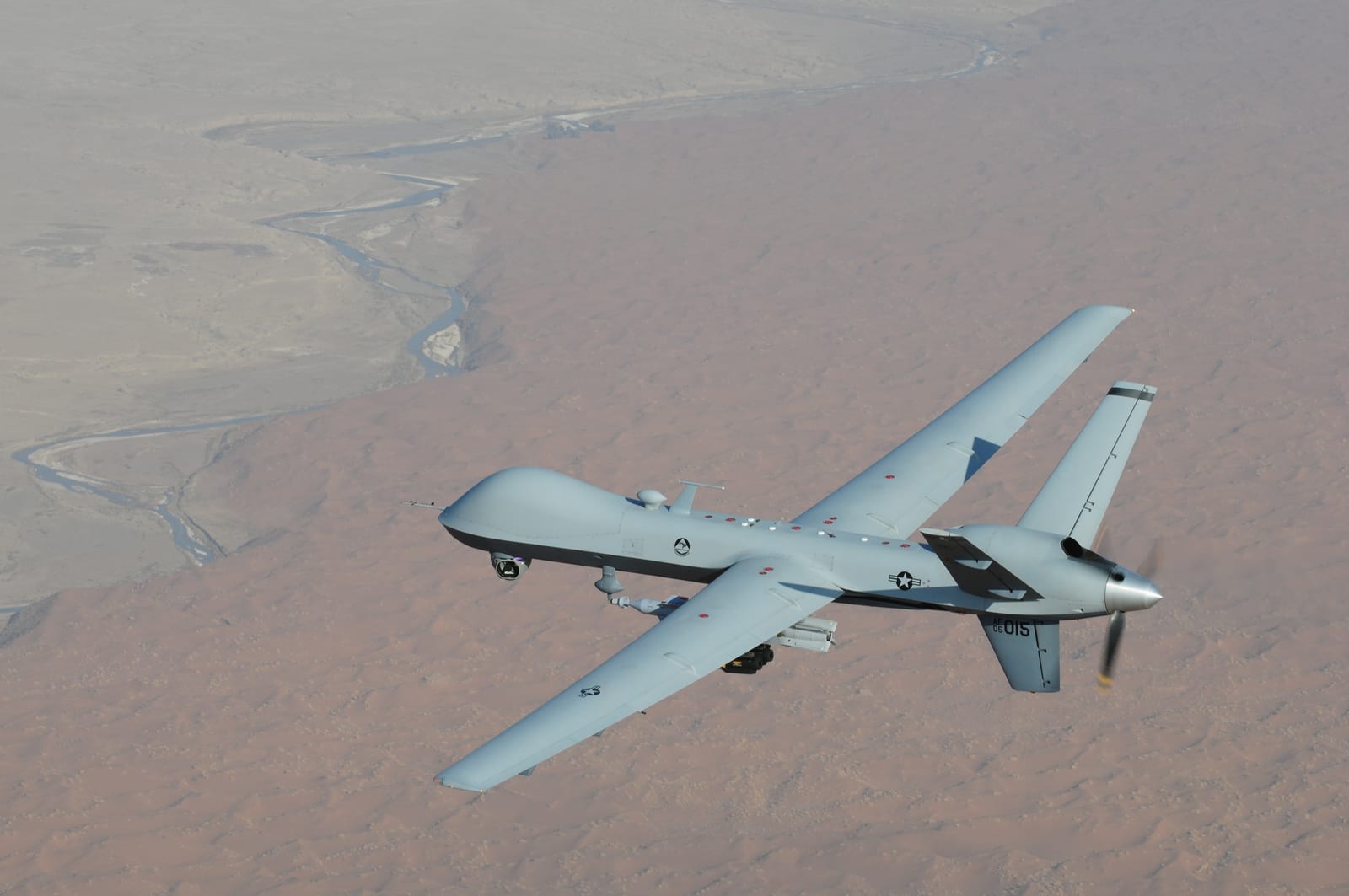A U.S. Air Force MQ-9 Reaper unmanned aerial vehicle in flight