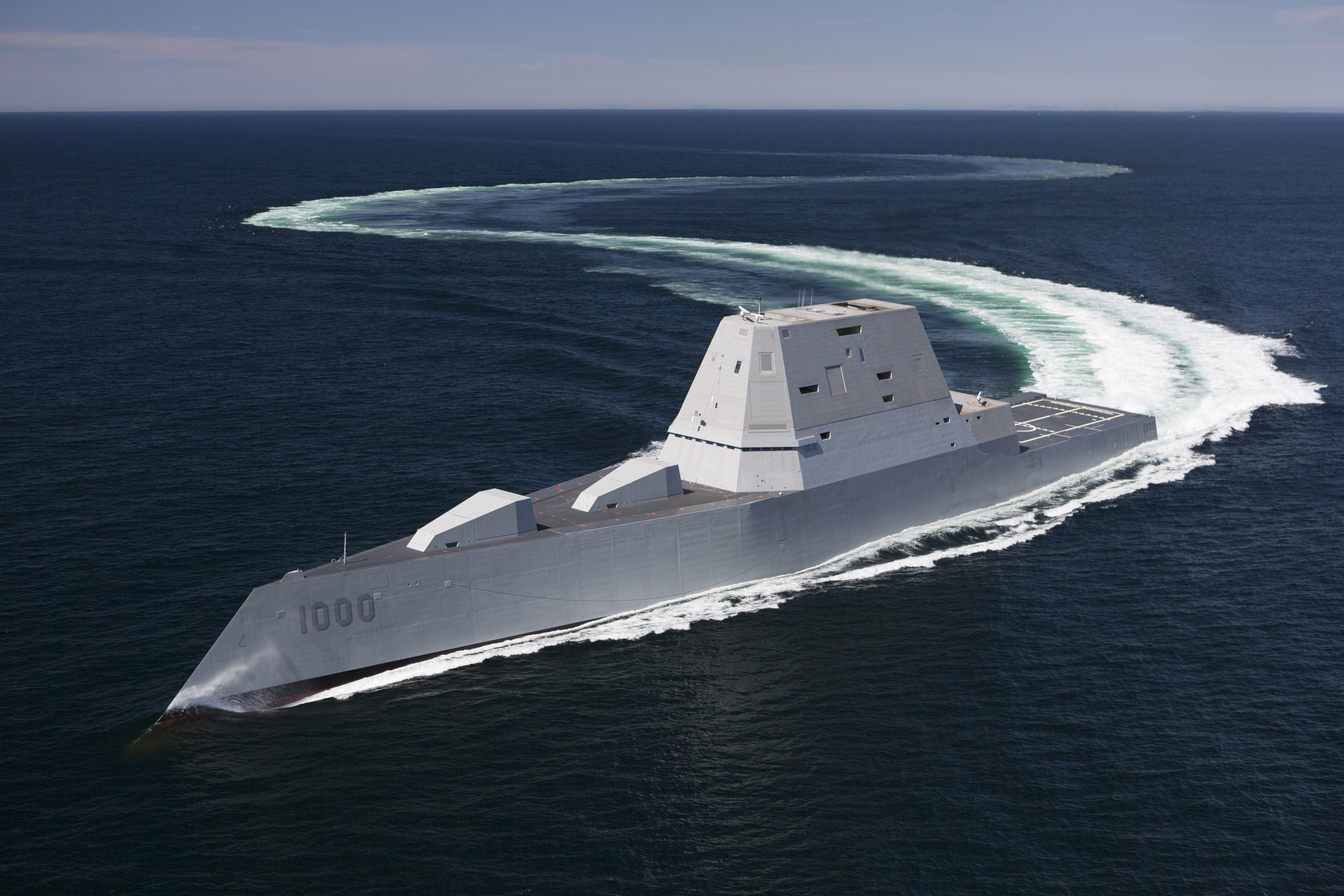 USS Zumwalt (DDG-1000) guided-missile destroyer underway
