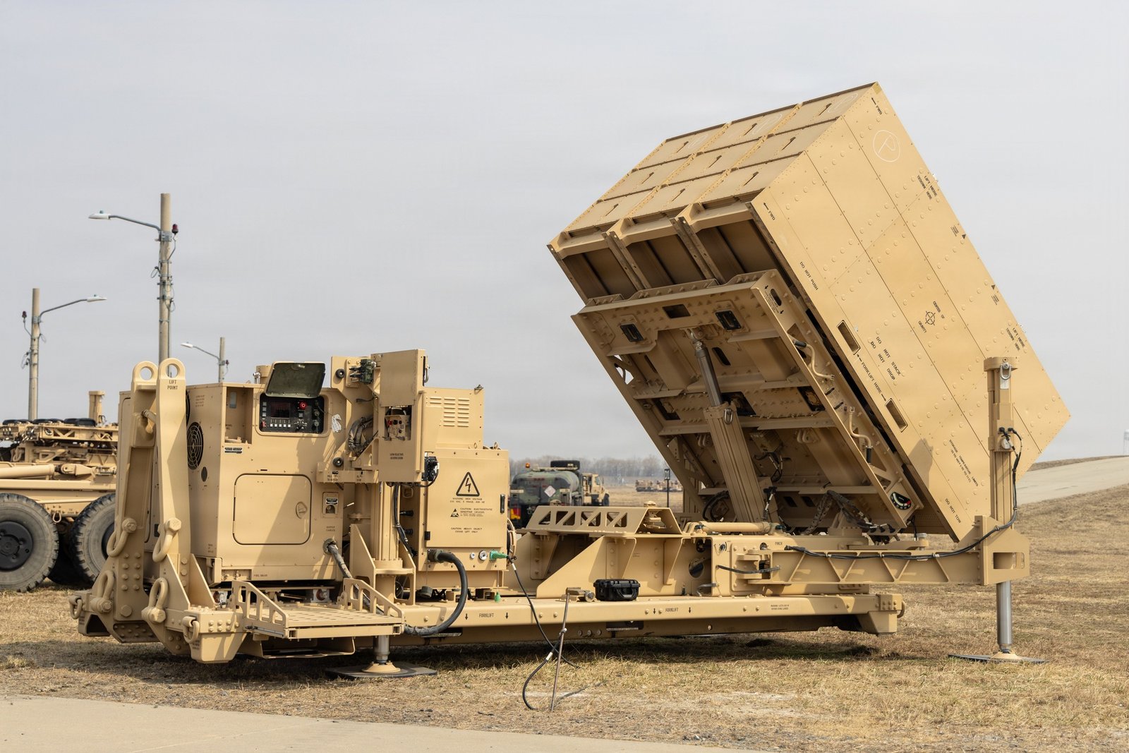 US Army Indirect Fire Protection Capability air-defense system emplaced at a training site during Freedom Shield 26 on Camp Humphreys, South Korea