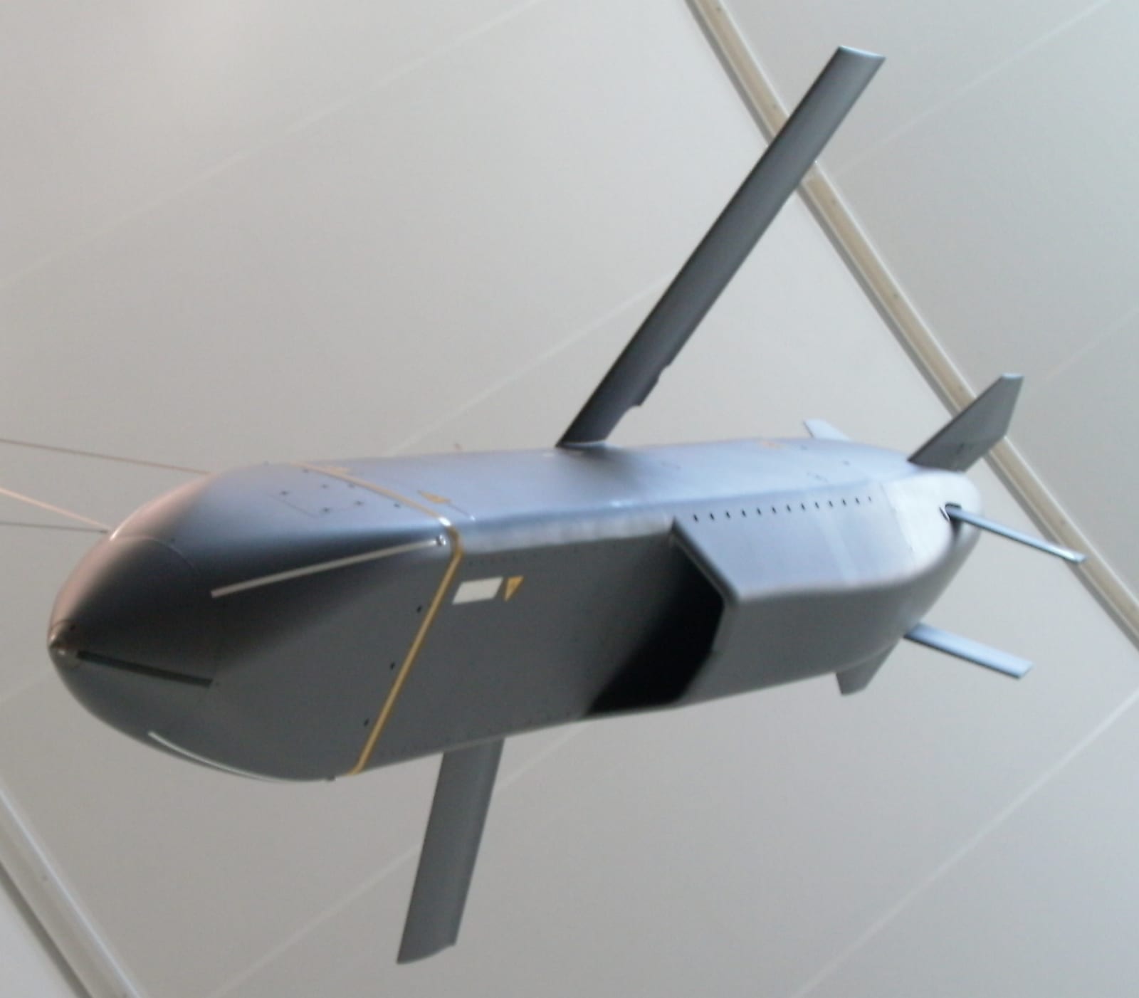 An MBDA Storm Shadow cruise missile on static display