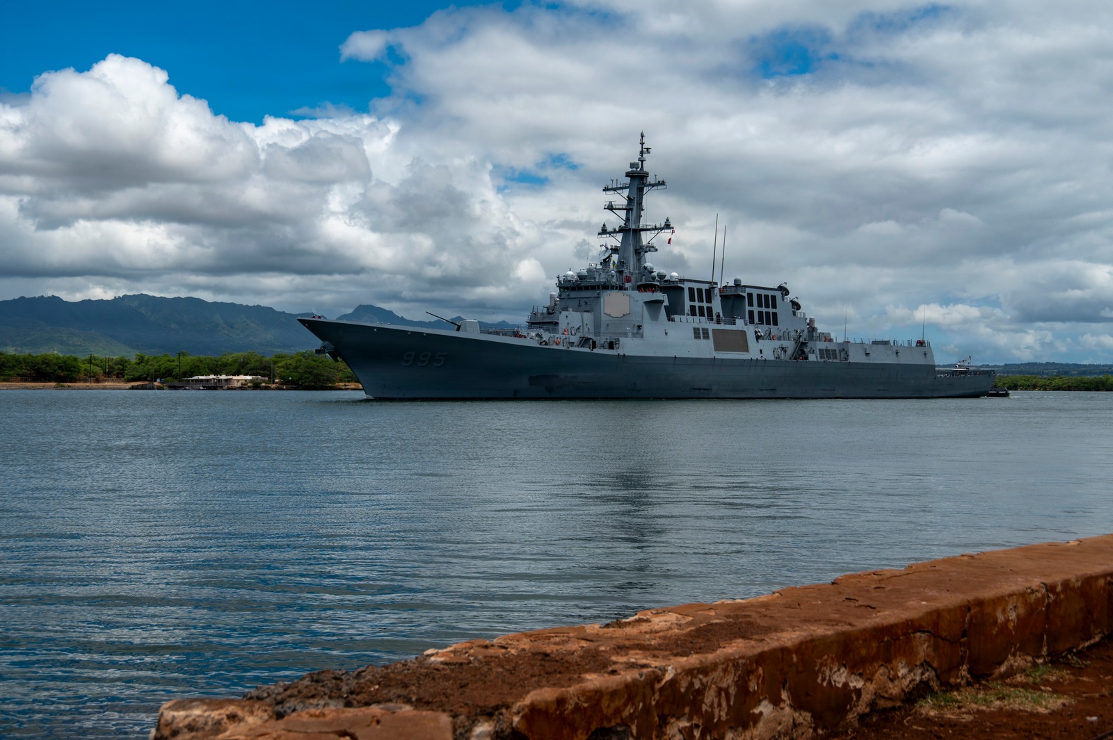 A South Korean Aegis destroyer, the class KDDX is designed to eventually succeed, arriving for a multinational exercise