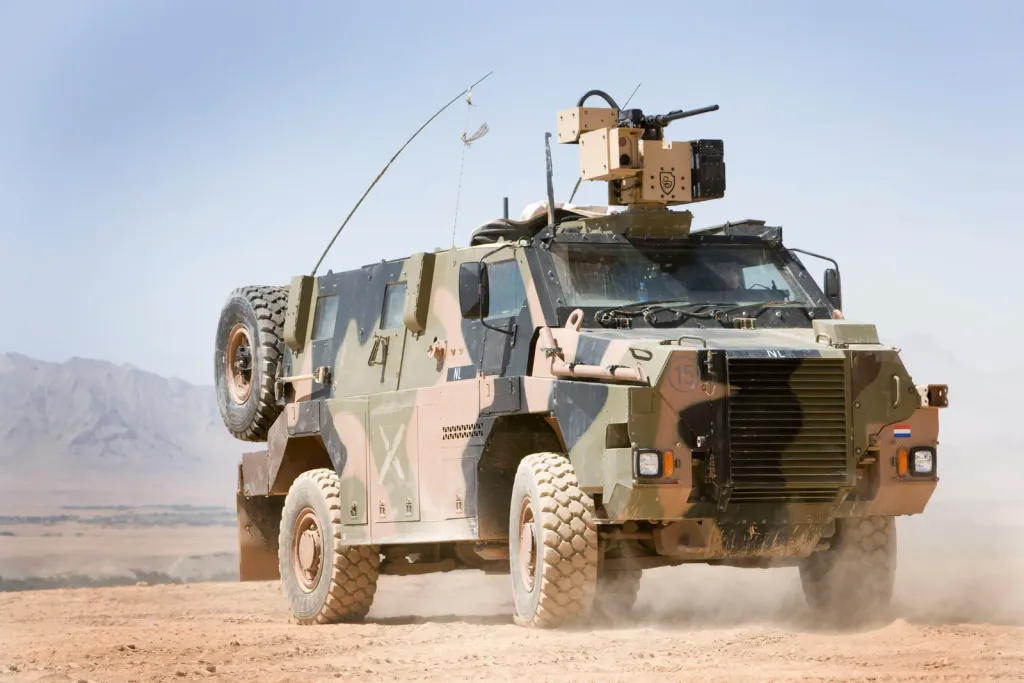 The Bushmaster, an Australian infantry fighting vehicle.