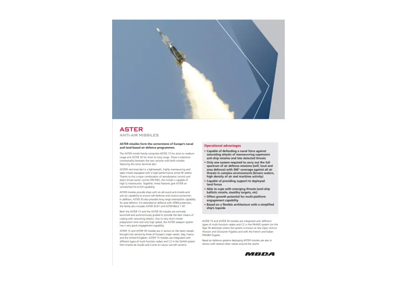 MBDA Aster 30 Block 1NT, view 1